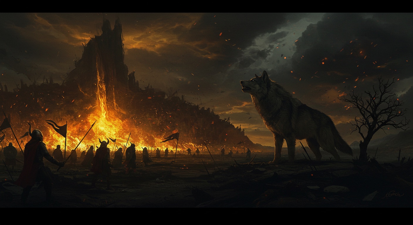 Ragnarök — illustration, mythologie